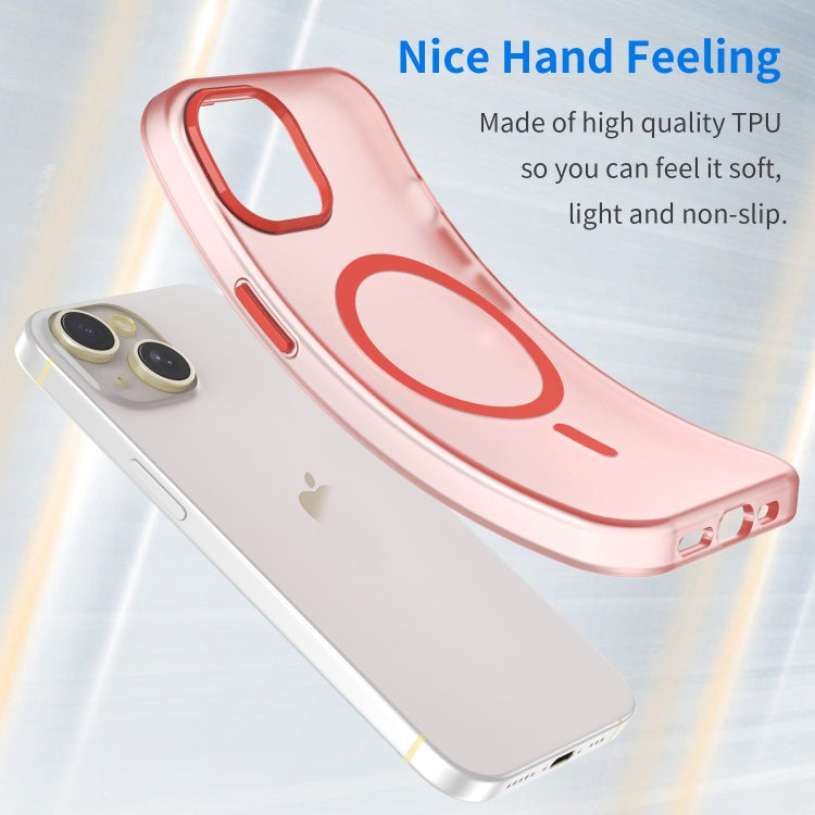 For iPhone 14 MagSafe Frosted Translucent TPU + PC Full Coverage Phone Case(Red) - iPhone 14 Cases by buy2fix | Online Shopping UK | buy2fix