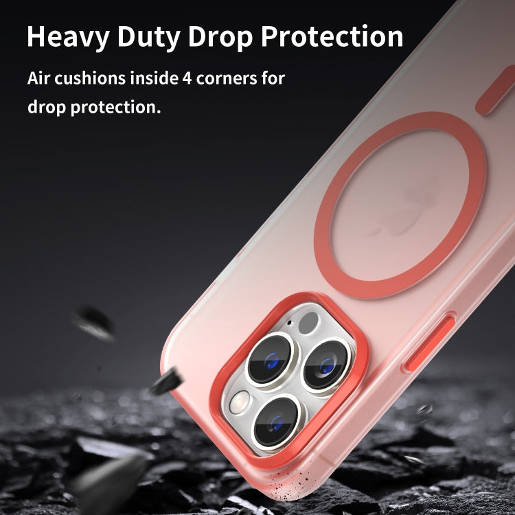 For iPhone 15 Pro MagSafe Frosted Translucent TPU + PC Full Coverage Phone Case(Red) - iPhone 15 Pro Cases by buy2fix | Online Shopping UK | buy2fix