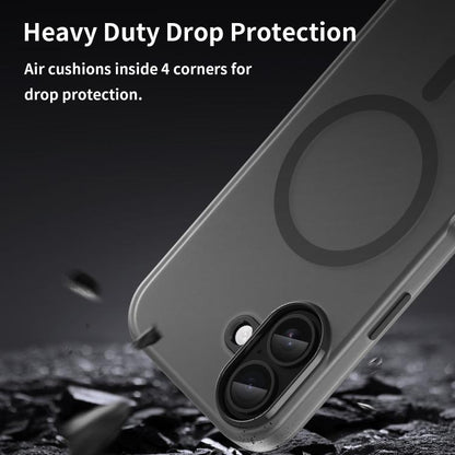 For iPhone 17 MagSafe Frosted Translucent TPU + PC Full Coverage Phone Case(Black) - iPhone 17 Cases by buy2fix | Online Shopping UK | buy2fix