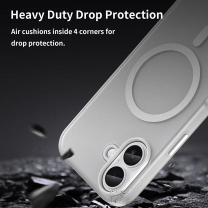 For iPhone 17 MagSafe Frosted Translucent TPU + PC Full Coverage Phone Case(White) - iPhone 17 Cases by buy2fix | Online Shopping UK | buy2fix