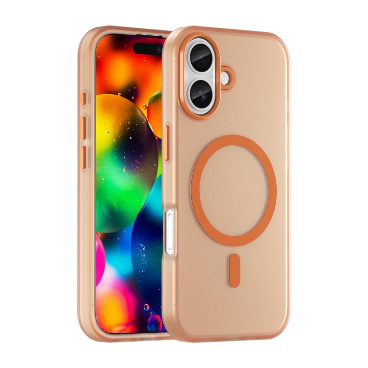 For iPhone 17 MagSafe Frosted Translucent TPU + PC Full Coverage Phone Case(Orange) - iPhone 17 Cases by buy2fix | Online Shopping UK | buy2fix