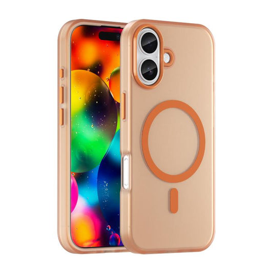 For iPhone 17 MagSafe Frosted Translucent TPU + PC Full Coverage Phone Case(Orange) - iPhone 17 Cases by buy2fix | Online Shopping UK | buy2fix