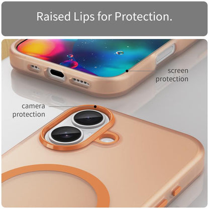 For iPhone 17 MagSafe Frosted Translucent TPU + PC Full Coverage Phone Case(Orange) - iPhone 17 Cases by buy2fix | Online Shopping UK | buy2fix