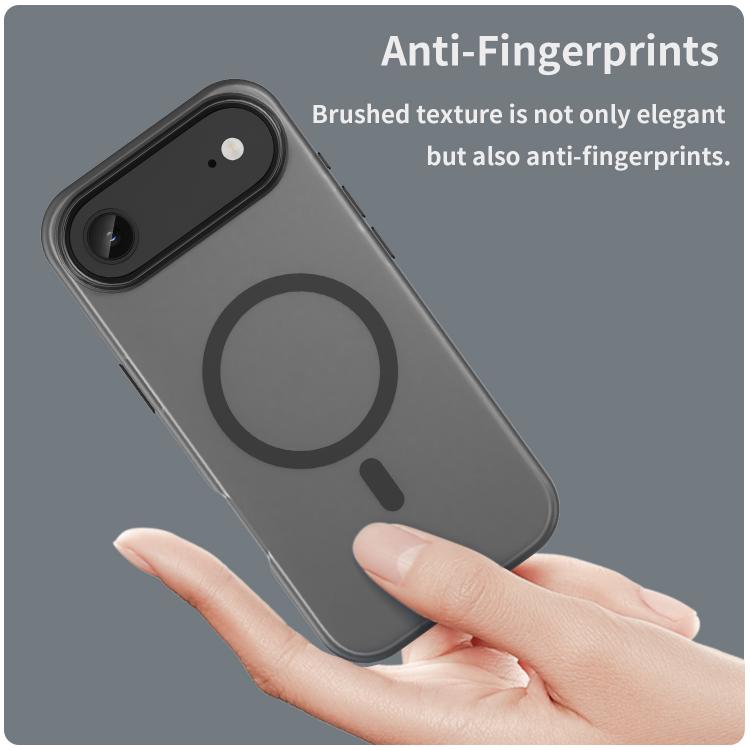 For iPhone Air MagSafe Frosted Translucent TPU + PC Full Coverage Phone Case(Black) - iPhone Air Cases by buy2fix | Online Shopping UK | buy2fix