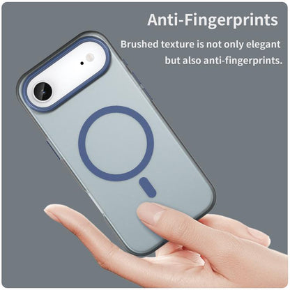 For iPhone Air MagSafe Frosted Translucent TPU + PC Full Coverage Phone Case(Dark Blue) - iPhone Air Cases by buy2fix | Online Shopping UK | buy2fix