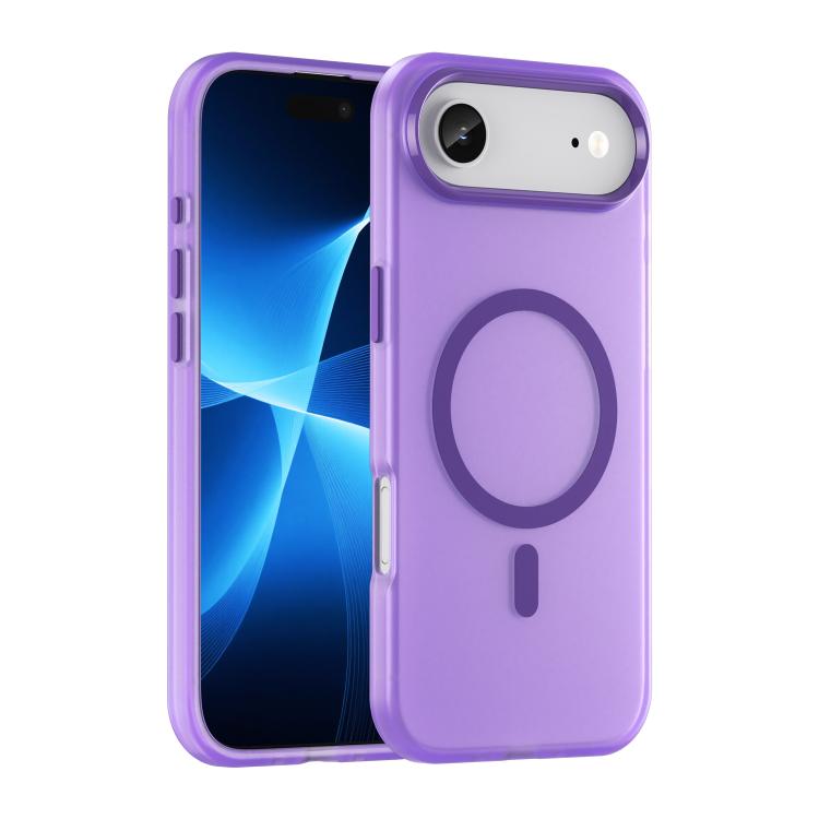 For iPhone Air MagSafe Frosted Translucent TPU + PC Full Coverage Phone Case(Dark Purple) - iPhone Air Cases by buy2fix | Online Shopping UK | buy2fix