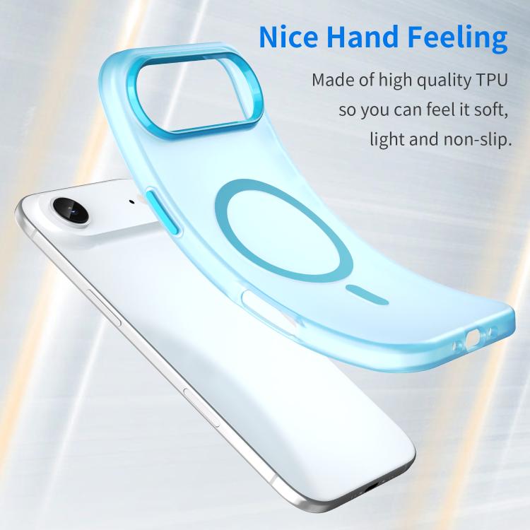 For iPhone Air MagSafe Frosted Translucent TPU + PC Full Coverage Phone Case(Blue) - iPhone Air Cases by buy2fix | Online Shopping UK | buy2fix