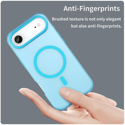 For iPhone Air MagSafe Frosted Translucent TPU + PC Full Coverage Phone Case(Blue) - iPhone Air Cases by buy2fix | Online Shopping UK | buy2fix