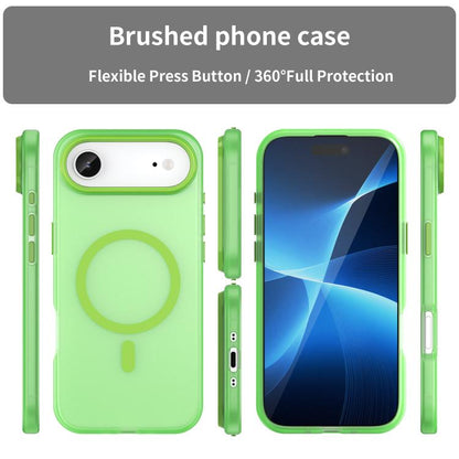 For iPhone Air MagSafe Frosted Translucent TPU + PC Full Coverage Phone Case(Green) - iPhone Air Cases by buy2fix | Online Shopping UK | buy2fix