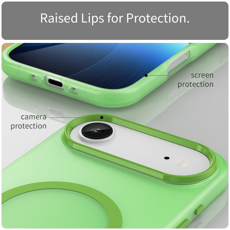 For iPhone Air MagSafe Frosted Translucent TPU + PC Full Coverage Phone Case(Green) - iPhone Air Cases by buy2fix | Online Shopping UK | buy2fix