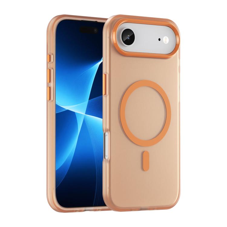 For iPhone Air MagSafe Frosted Translucent TPU + PC Full Coverage Phone Case(Orange) - iPhone Air Cases by buy2fix | Online Shopping UK | buy2fix