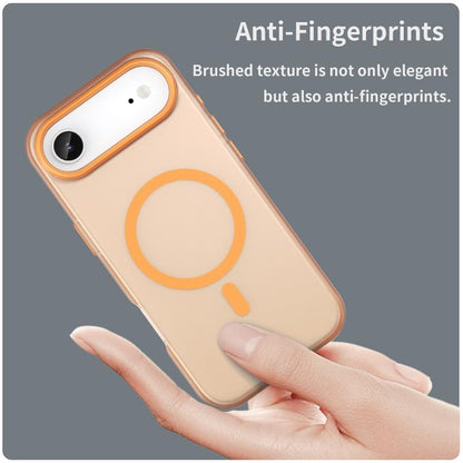 For iPhone Air MagSafe Frosted Translucent TPU + PC Full Coverage Phone Case(Orange) - iPhone Air Cases by buy2fix | Online Shopping UK | buy2fix