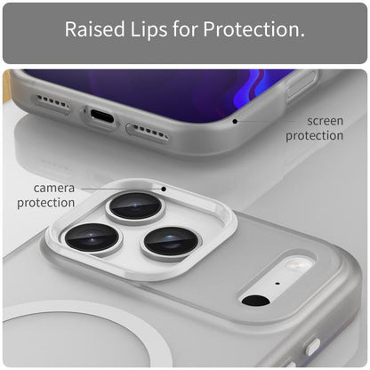 For iPhone 17 Pro Max MagSafe Frosted Translucent TPU + PC Full Coverage Phone Case(White) - iPhone 17 Pro Max Cases by buy2fix | Online Shopping UK | buy2fix