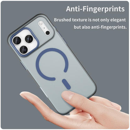 For iPhone 17 Pro Max MagSafe Frosted Translucent TPU + PC Full Coverage Phone Case(Dark Blue) - iPhone 17 Pro Max Cases by buy2fix | Online Shopping UK | buy2fix