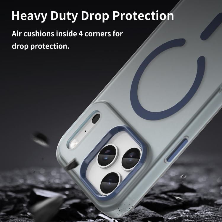 For iPhone 17 Pro Max MagSafe Frosted Translucent TPU + PC Full Coverage Phone Case(Dark Blue) - iPhone 17 Pro Max Cases by buy2fix | Online Shopping UK | buy2fix