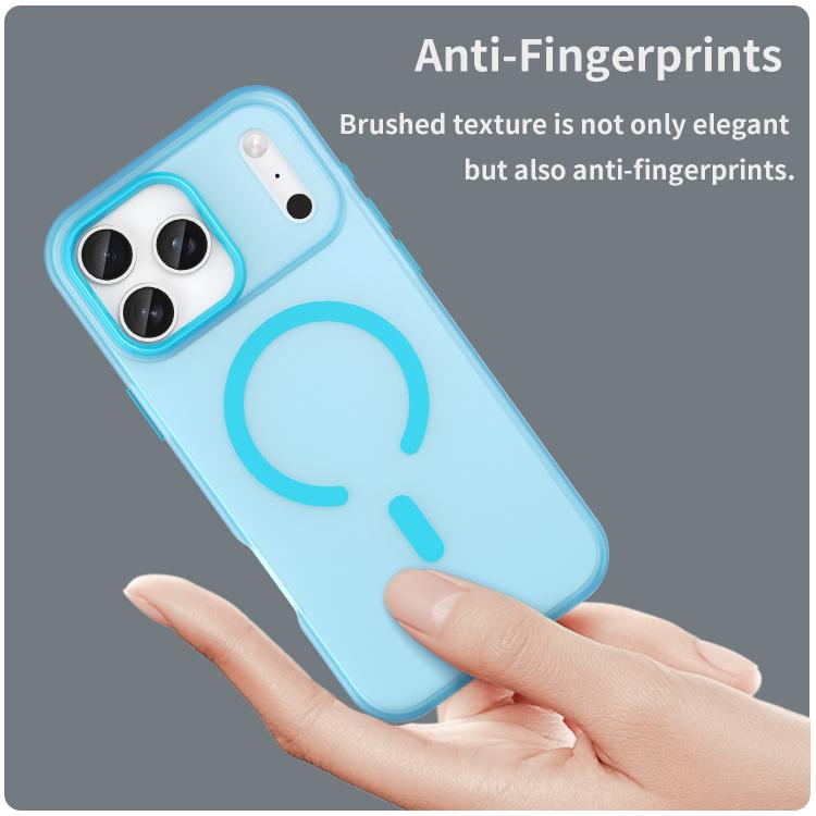 For iPhone 17 Pro Max MagSafe Frosted Translucent TPU + PC Full Coverage Phone Case(Blue) - iPhone 17 Pro Max Cases by buy2fix | Online Shopping UK | buy2fix