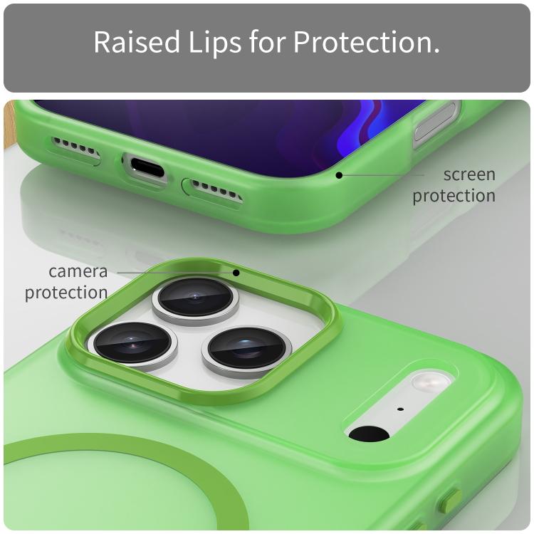 For iPhone 17 Pro Max MagSafe Frosted Translucent TPU + PC Full Coverage Phone Case(Green) - iPhone 17 Pro Max Cases by buy2fix | Online Shopping UK | buy2fix