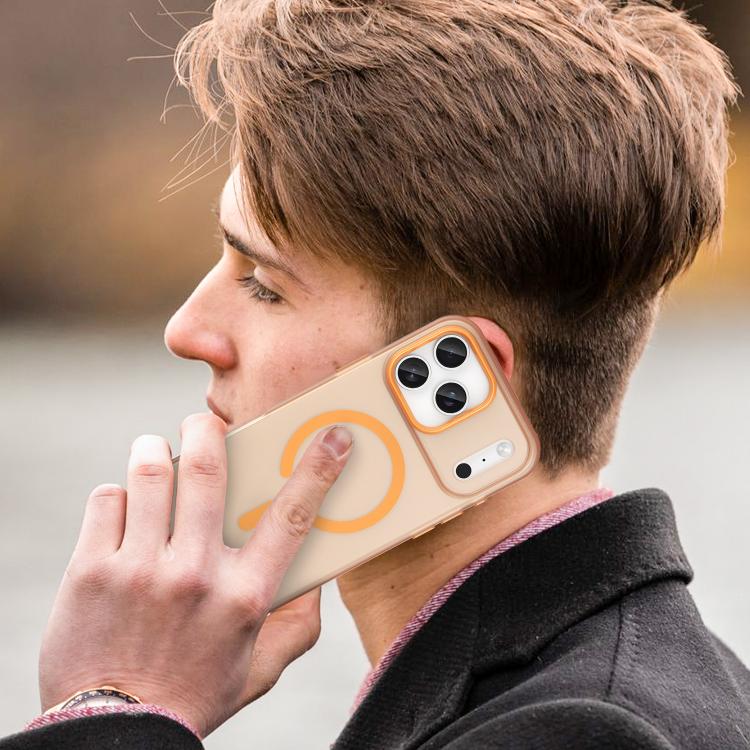 For iPhone 17 Pro Max MagSafe Frosted Translucent TPU + PC Full Coverage Phone Case(Orange) - iPhone 17 Pro Max Cases by buy2fix | Online Shopping UK | buy2fix