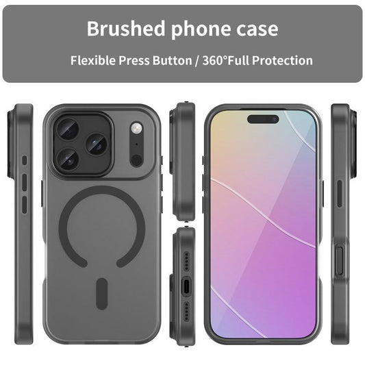 For iPhone 17 Pro MagSafe Frosted Translucent TPU + PC Full Coverage Phone Case(Black) - iPhone 17 Pro Cases by buy2fix | Online Shopping UK | buy2fix