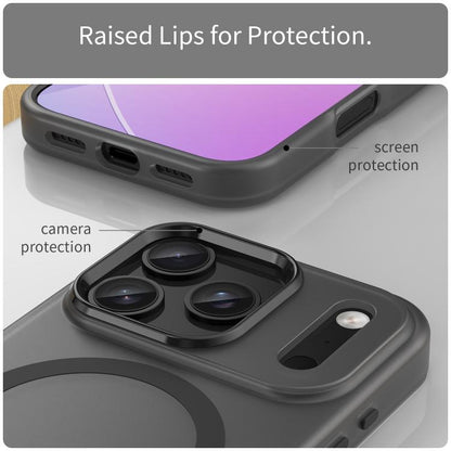 For iPhone 17 Pro MagSafe Frosted Translucent TPU + PC Full Coverage Phone Case(Black) - iPhone 17 Pro Cases by buy2fix | Online Shopping UK | buy2fix