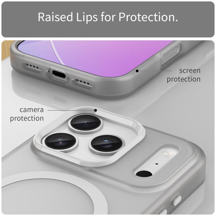 For iPhone 17 Pro MagSafe Frosted Translucent TPU + PC Full Coverage Phone Case(White) - iPhone 17 Pro Cases by buy2fix | Online Shopping UK | buy2fix