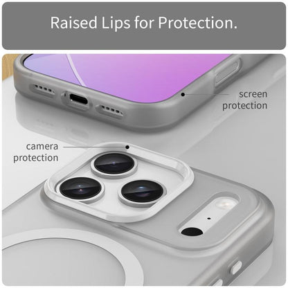 For iPhone 17 Pro MagSafe Frosted Translucent TPU + PC Full Coverage Phone Case(White) - iPhone 17 Pro Cases by buy2fix | Online Shopping UK | buy2fix