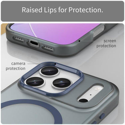 For iPhone 17 Pro MagSafe Frosted Translucent TPU + PC Full Coverage Phone Case(Dark Blue) - iPhone 17 Pro Cases by buy2fix | Online Shopping UK | buy2fix