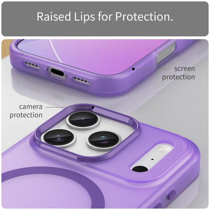 For iPhone 17 Pro MagSafe Frosted Translucent TPU + PC Full Coverage Phone Case(Dark Purple) - iPhone 17 Pro Cases by buy2fix | Online Shopping UK | buy2fix