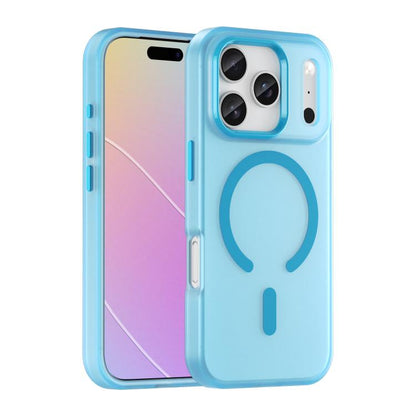 For iPhone 17 Pro MagSafe Frosted Translucent TPU + PC Full Coverage Phone Case(Blue) - iPhone 17 Pro Cases by buy2fix | Online Shopping UK | buy2fix