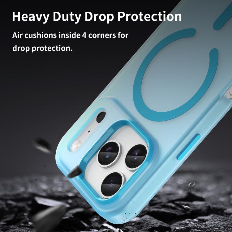For iPhone 17 Pro MagSafe Frosted Translucent TPU + PC Full Coverage Phone Case(Blue) - iPhone 17 Pro Cases by buy2fix | Online Shopping UK | buy2fix
