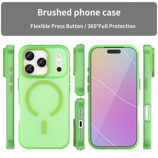 For iPhone 17 Pro MagSafe Frosted Translucent TPU + PC Full Coverage Phone Case(Green) - iPhone 17 Pro Cases by buy2fix | Online Shopping UK | buy2fix