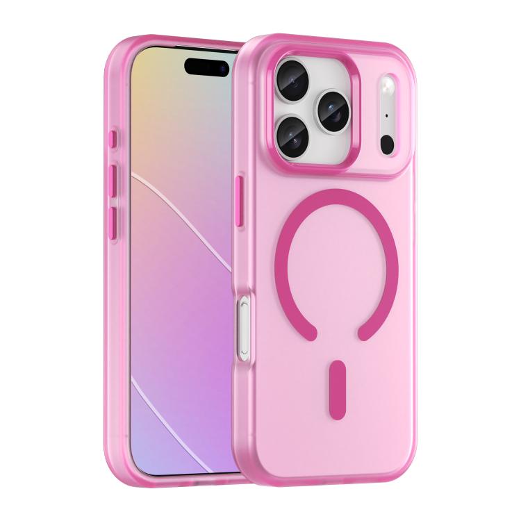For iPhone 17 Pro MagSafe Frosted Translucent TPU + PC Full Coverage Phone Case(Pink) - iPhone 17 Pro Cases by buy2fix | Online Shopping UK | buy2fix