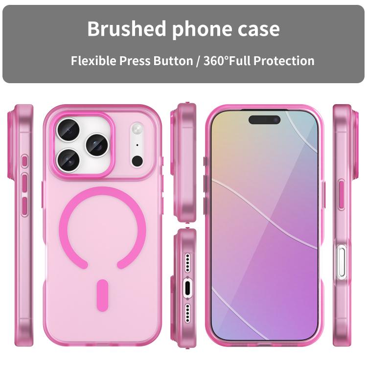 For iPhone 17 Pro MagSafe Frosted Translucent TPU + PC Full Coverage Phone Case(Pink) - iPhone 17 Pro Cases by buy2fix | Online Shopping UK | buy2fix