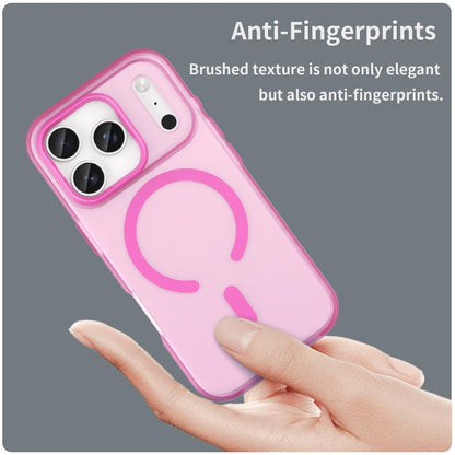 For iPhone 17 Pro MagSafe Frosted Translucent TPU + PC Full Coverage Phone Case(Pink) - iPhone 17 Pro Cases by buy2fix | Online Shopping UK | buy2fix