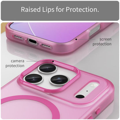 For iPhone 17 Pro MagSafe Frosted Translucent TPU + PC Full Coverage Phone Case(Pink) - iPhone 17 Pro Cases by buy2fix | Online Shopping UK | buy2fix