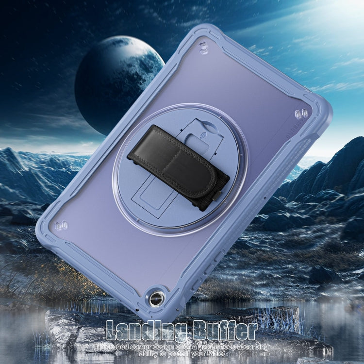 For Samsung Galaxy Tab A9+ X210/X215 Powerful Sailor Hand Grip Heavy Duty Hybrid Tablet Case with Strap(Lavender Grey) - Galaxy Tab A9+ by buy2fix | Online Shopping UK | buy2fix
