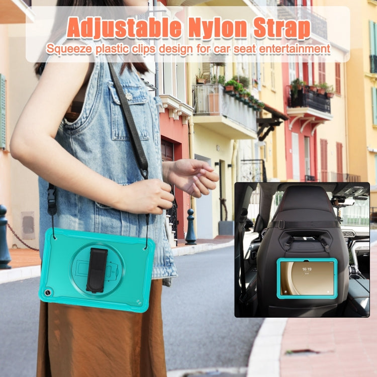 For Samsung Galaxy Tab A9+ X210/X215 Powerful Sailor Hand Grip Heavy Duty Hybrid Tablet Case with Strap(Light Blue) - Galaxy Tab A9+ by buy2fix | Online Shopping UK | buy2fix