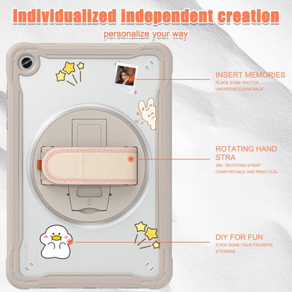 For Samsung Galaxy Tab A9+ X210/X215 Powerful Sailor Hand Grip Heavy Duty Hybrid Tablet Case with Strap(Khaki) - Galaxy Tab A9+ by buy2fix | Online Shopping UK | buy2fix