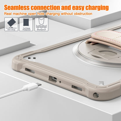 For Samsung Galaxy Tab A9+ X210/X215 Powerful Sailor Hand Grip Heavy Duty Hybrid Tablet Case with Strap(Khaki) - Galaxy Tab A9+ by buy2fix | Online Shopping UK | buy2fix