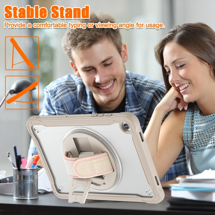 For Samsung Galaxy Tab A9+ X210/X215 Powerful Sailor Hand Grip Heavy Duty Hybrid Tablet Case with Strap(Khaki) - Galaxy Tab A9+ by buy2fix | Online Shopping UK | buy2fix