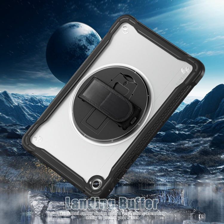 For Samsung Galaxy Tab A9+ X210/X215 Heavy Duty Hybrid Tablet Case with Handle & Strap(Transparent) - Galaxy Tab A9+ by buy2fix | Online Shopping UK | buy2fix