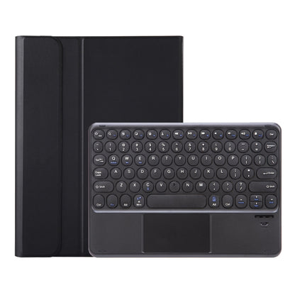 For Samsung Galaxy Tab S9 FE Candy Color TPU Round Keycap Touch Bluetooth Keyboard Leather Case(Black) - Samsung Keyboard by buy2fix | Online Shopping UK | buy2fix
