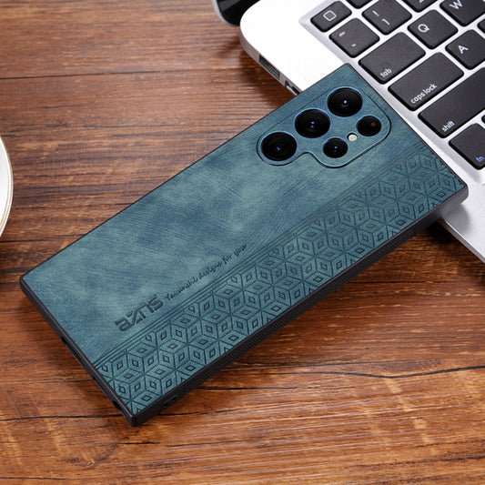 For Samsung Galaxy S24 Ultra 5G AZNS 3D Embossed Skin Feel Phone Case(Dark Green) by AZNS