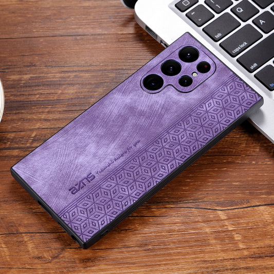 For Samsung Galaxy S24 Ultra 5G AZNS 3D Embossed Skin Feel Phone Case(Purple) by AZNS