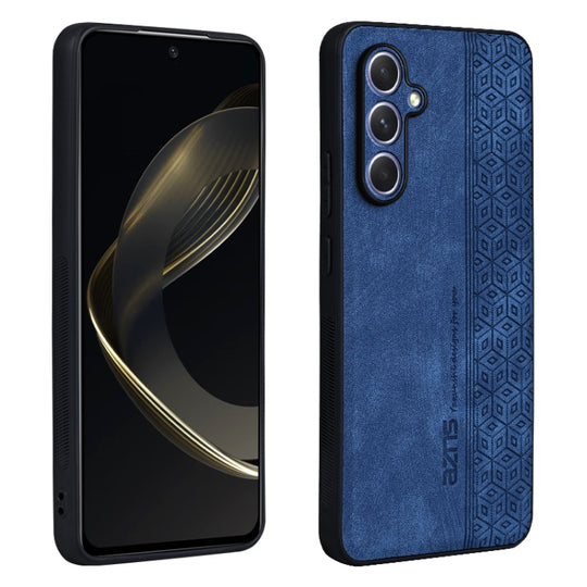 For Samsung Galaxy A35 5G AZNS 3D Embossed Skin Feel Phone Case(Sapphire Blue)