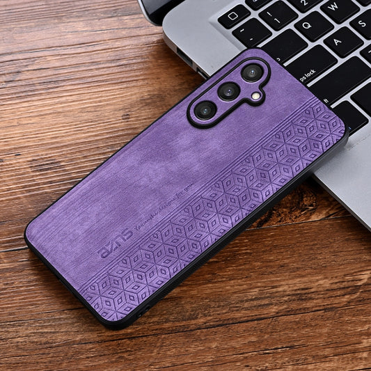 For Samsung Galaxy S24+ 5G AZNS 3D Embossed Skin Feel Phone Case(Purple) by AZNS