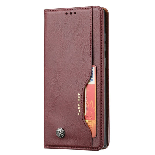 For Samsung Galaxy S25 Ultra 5G Knead Skin Texture Flip Leather Phone Case(Wine Red) by buy2fix