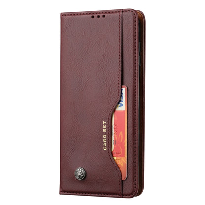 For Samsung Galaxy S25+ 5G Knead Skin Texture Flip Leather Phone Case(Wine Red) by buy2fix
