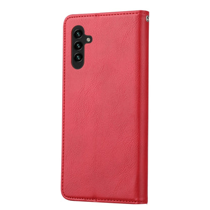 For Samsung Galaxy S25 5G Knead Skin Texture Flip Leather Phone Case(Red) - Galaxy S25 5G Cases by buy2fix | Online Shopping UK | buy2fix