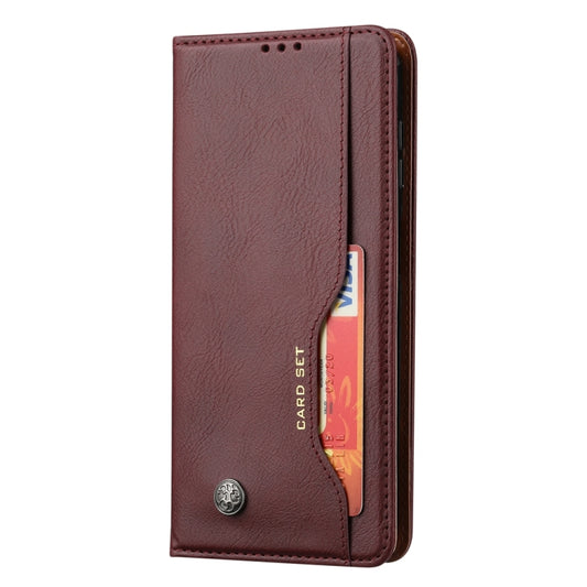 For Samsung Galaxy S25 5G Knead Skin Texture Flip Leather Phone Case(Wine Red) by buy2fix